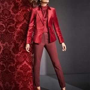 new white house black market $190 red velvet blazer